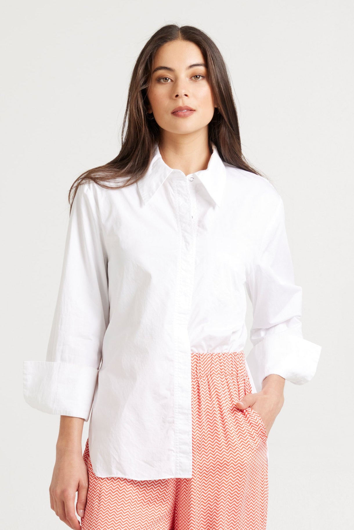 george white dress shirt GEORGE White Dress Shirt Size 2XL(50-52) Design Long Sleeve Button Up Pocket